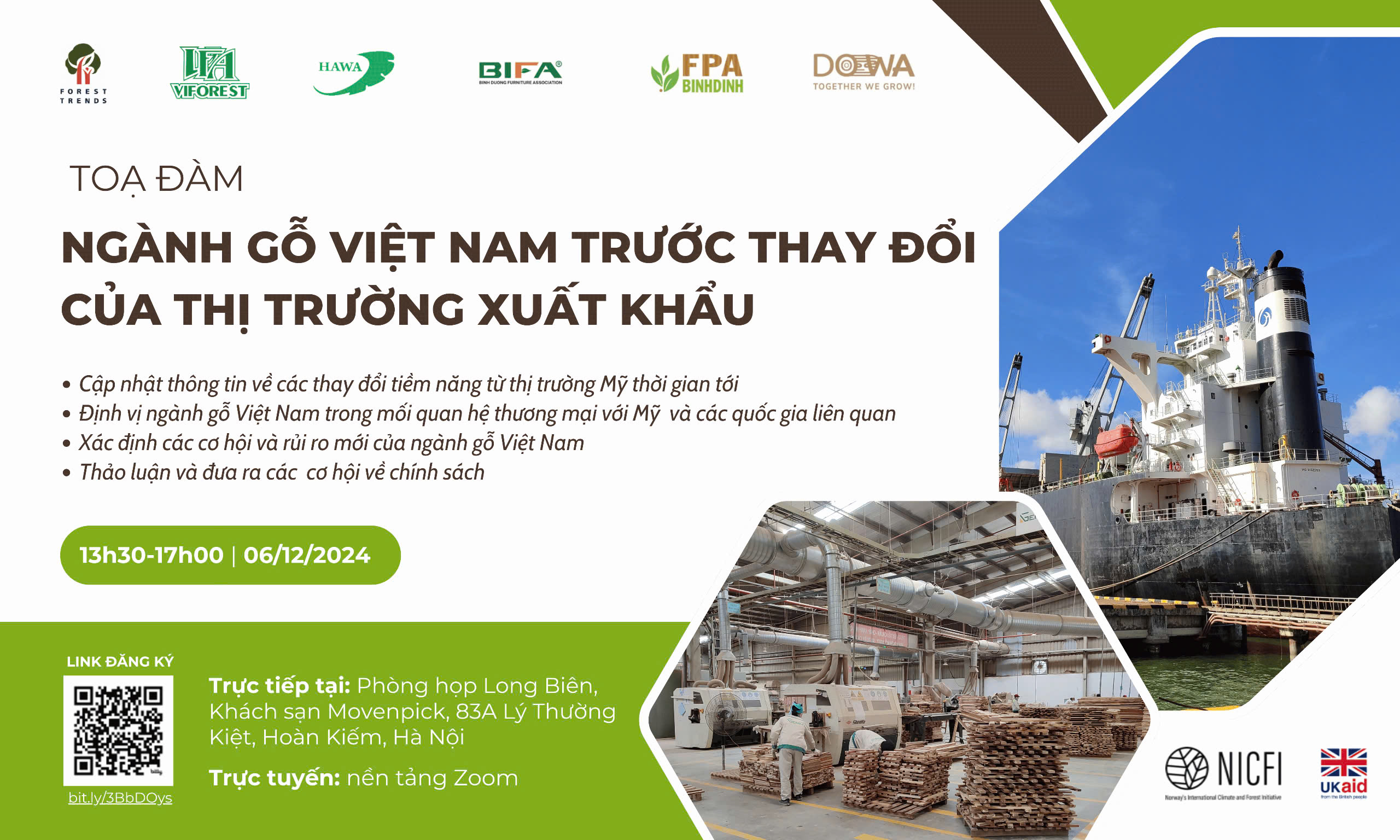 Tọa đàm Ngành gỗ Việt Nam trước thay đổi của thị trường xuất khẩu